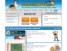 Tablet Screenshot of garagesales.com